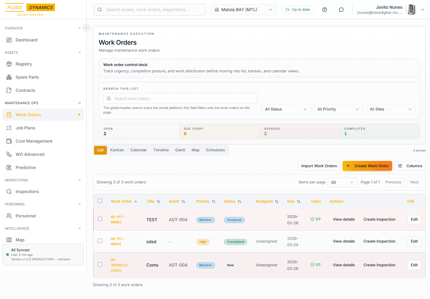 Work Order Management